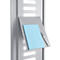 Schreibplatte/Prospekthalter für modulare Hygienestation Basic, B 220 x T 180 x H 300 mm, Stahl, weißalum. RAL 9006