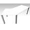 Schreibtisch 135° SOLUS PLAY, 4-Fuß, Freiform, Ansatz rechts, B 2165 x T 800 x H 720 - 820 mm,