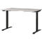 Schreibtisch Aalborg, elektrisch höhenverstellbar, Rechteck, bis 80 kg, T-Fuß Gestell, B 1200 x T 800 x H 720 – 1200 mm, kaschmir/schwarzgrau