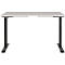 Schreibtisch Aalborg, elektrisch höhenverstellbar, Rechteck, bis 80 kg, T-Fuß Gestell, B 1200 x T 800 x H 720 – 1200 mm, kaschmir/schwarzgrau