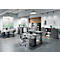 Schreibtisch Aalborg, elektrisch höhenverstellbar, Rechteck, bis 80 kg, T-Fuß Gestell, B 1600 x T 800 x H 720 – 1200 mm, graphit/schwarzgrau