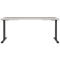 Schreibtisch Aalborg, elektrisch höhenverstellbar, Rechteck, bis 80 kg, T-Fuß Gestell, B 1800 x T 800 x H 720 – 1200 mm, kaschmir/schwarzgrau