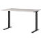 Schreibtisch Aalborg - mechanisch höhenverstellbar - B 1200 x T 800 x H 680 – 910 mm - C-Fuß Gestell - kaschmir en schwarzgrau