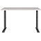 Schreibtisch Aalborg - mechanisch höhenverstellbar - B 1200 x T 800 x H 680 – 910 mm - C-Fuß Gestell - kaschmir en schwarzgrau