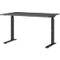 Schreibtisch Aalborg, mechanisch höhenverstellbar, bis 80 kg, Rechteck, C-Fuß, B 1200 x T 800 x H 680 - 910 mm, graphit/schwarzgrau