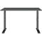 Schreibtisch Aalborg, mechanisch höhenverstellbar, bis 80 kg, Rechteck, C-Fuß, B 1200 x T 800 x H 680 - 910 mm, graphit/schwarzgrau