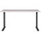 Schreibtisch Aalborg, mechanisch höhenverstellbar, bis 80 kg, Rechteck, C-Fuß, B 1400 x T 800 x H 680 - 910 mm, kaschmir/schwarzgrau