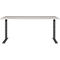 Schreibtisch Aalborg, mechanisch höhenverstellbar, bis 80 kg, Rechteck, C-Fuß, B 1600 x T 800 x H 680 - 910 mm, kaschmir/schwarzgrau