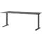Schreibtisch Aalborg, mechanisch höhenverstellbar, bis 80 kg, Rechteck, C-Fuß, B 1800 x T 800 x H 680 - 910 mm, graphit/schwarzgrau