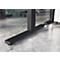 Schreibtisch Agenda, einstufig elektrisch höhenverstellbar, T-Fuss, B 1600 x T 800 x H 730-1200 mm, lichtgrau/schwarz