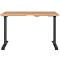 Schreibtisch Agenda Home, elektrisch höhenverstellbar, B 1200 x T 800 x H 720-1200 mm, Grandson-Eiche/Schwarz + Memory-USB-Panel