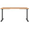 Schreibtisch Agenda Home, elektrisch höhenverstellbar, B 1600 x T 800 x H 720-1200 mm, Grandson-Eiche/Schwarz + Memory-USB-Panel