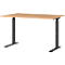 Schreibtisch Agenda Home, mechanisch höhenverstellbar, B 1200 x T 800 x H 680-910 mm, Grandson-Eiche/Schwarz