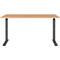 Schreibtisch Agenda Home, mechanisch höhenverstellbar, B 1400 x T 800 x H 680-910 mm, Grandson-Eiche/Schwarz