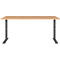 Schreibtisch Agenda Home, mechanisch höhenverstellbar, B 1600 x T 800 x H 680-910 mm, Grandson-Eiche/Schwarz