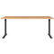 Schreibtisch Agenda Home, mechanisch höhenverstellbar, B 1800 x T 800 x H 680-910 mm, Grandson-Eiche/Schwarz
