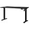 Schreibtisch Athen, elektrisch höhenverstellbar, Rechteck, T-Fuß, Memorybedienpanel, B 1400 x T 800 x H 720-1190 mm, graphit/schwarz