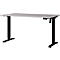 Schreibtisch Athen, elektrisch höhenverstellbar, Rechteck, T-Fuß, Memorybedienpanel, B 1400 x T 800 x H 720-1190 mm, kaschmir/schwarz