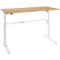 Schreibtisch Bexxstar, elektrisch höhenverstellbar, Rechteck, C-Fuß, B 1600 x T 800 x H 725-1185 mm, Eiche/weiß