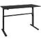 Schreibtisch Bexxstar, elektrisch höhenverstellbar, Rechteck, C-Fuß, B 1800 x T 800 x H 725-1185 mm, schwarz
