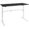 Schreibtisch Bexxstar, elektrisch höhenverstellbar, Rechteck, C-Fuß, B 1800 x T 800 x H 725-1185 mm, schwarz/weiß