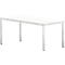 Schreibtisch BEXXSTAR, Quadratrohrfuß, Rechteck, B 1600 x T 800 x H 740 mm, weiß