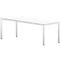 Schreibtisch BEXXSTAR, Quadratrohrfuß, Rechteck, B 2000 x T 1000 x H 740 mm, weiß