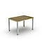 Schreibtisch Bexxstar, Rechteck, 4-Fuß Quadratrohr, B 1200 x H 740 mm, Eiche/chromsilber