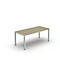 Schreibtisch Bexxstar, Rechteck, 4-Fuß Quadratrohr, B 1800 x H 740 mm, Ahorn/chromsilber