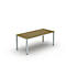 Schreibtisch Bexxstar, Rechteck, 4-Fuß Quadratrohr, B 1800 x H 740 mm, Eiche/chromsilber
