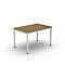 Schreibtisch Bexxstar, Rechteck, 4-Fuß Rundrohr, B 1200 x T 800 x H 740 mm, Eiche/chromsilber