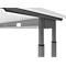 Schreibtisch Breno, manuelle Höheneinstellung, horizontaler Kabelkanal, B 800 x T 800 x H 680-820 mm, Spanplatte & Stahl, Eiche/Graphit