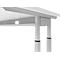 Schreibtisch Breno, manuelle Höheneinstellung, horizontaler Kabelkanal, B 800 x T 800 x H 680-820 mm, Spanplatte & Stahl, Eiche/Silber