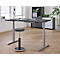 Schreibtisch, elektrisch höhenverstellbar, B 1600 x T 800 x H 615 - 1275 mm, graphit/weissalu+ Kabelkanal, Schublade