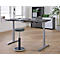 Schreibtisch, elektrisch höhenverstellbar, B 1600 x T 800 x H 615 - 1275 mm, graphit/weissalu+ Kabelkanal, Schublade