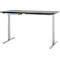 Schreibtisch, elektrisch höhenverstellbar, B 1600 x T 800 x H 615 - 1275 mm, graphit/weissalu+ Kabelkanal, Schublade