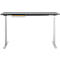 Schreibtisch, elektrisch höhenverstellbar, B 1600 x T 800 x H 615 - 1275 mm, graphit/weissalu+ Kabelkanal, Schublade