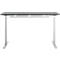 Schreibtisch, elektrisch höhenverstellbar, B 1600 x T 800 x H 615 - 1275 mm, graphit/weissalu+ Kabelkanal, Schublade