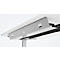 Schreibtisch, elektrisch höhenverstellbar, B 1600 x T 800 x H 615 - 1275 mm, graphit/weissalu+ Kabelkanal, Schublade