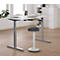 Schreibtisch, elektrisch höhenverstellbar, B 1600 x T 800 x H 615 - 1275 mm, weiss/weissalu+ Kabelkanal, Schublade