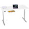 Schreibtisch, elektrisch höhenverstellbar, B 1600 x T 800 x H 615 - 1275 mm, weiss/weissalu+ Kabelkanal, Schublade