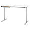 Schreibtisch, elektrisch höhenverstellbar, B 1600 x T 800 x H 615 - 1275 mm, weiss/weissalu+ Kabelkanal, Schublade