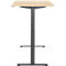 Schreibtisch, elektrisch höhenverstellbar, Rechteck, T-Fuss, B 1200 x T 800 x H 720-1200 mm, Ahorn-Dekor/schwarz