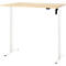 Schreibtisch, elektrisch höhenverstellbar, Rechteck, T-Fuss, B 1200 x T 800 x H 720-1200 mm, Ahorn-Dekor/weiss