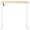 Schreibtisch, elektrisch höhenverstellbar, Rechteck, T-Fuss, B 1200 x T 800 x H 720-1200 mm, Ahorn-Dekor/weiss