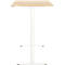 Schreibtisch, elektrisch höhenverstellbar, Rechteck, T-Fuss, B 1200 x T 800 x H 720-1200 mm, Ahorn-Dekor/weiss