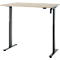 Schreibtisch, elektrisch höhenverstellbar, Rechteck, T-Fuss, B 1200 x T 800 x H 720-1200 mm, Eiche-Dekor/schwarz