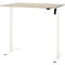 Schreibtisch, elektrisch höhenverstellbar, Rechteck, T-Fuss, B 1200 x T 800 x H 720-1200 mm, Eiche-Dekor/weiss