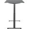 Schreibtisch, elektrisch höhenverstellbar, Rechteck, T-Fuss, B 1200 x T 800 x H 720-1200 mm, graphit/schwarz