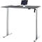 Schreibtisch, elektrisch höhenverstellbar, Rechteck, T-Fuss, B 1200 x T 800 x H 720-1200 mm, graphit/silber